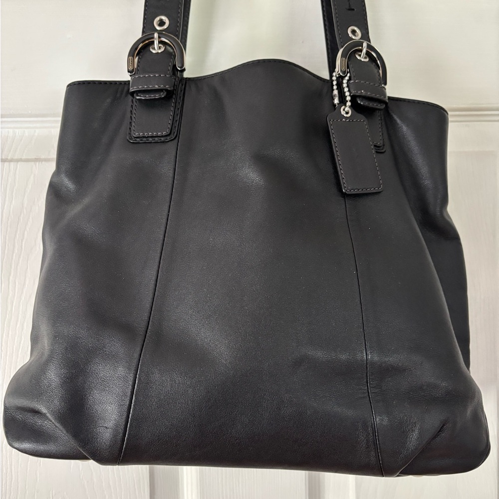 Coach Black Leather Shoulder Bag